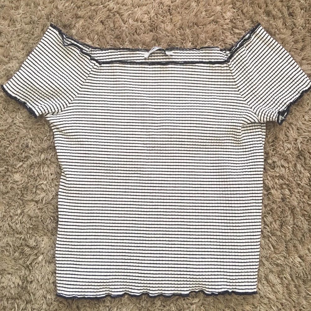 Zara Off The Shoulder Crop Top